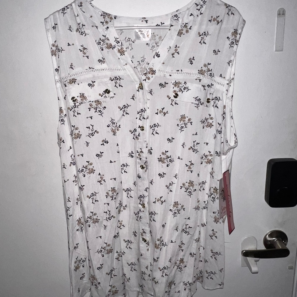 White Tank Top Blouse